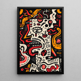 Pop Art Affiche - Gedeconstrueerd Gezicht