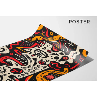 Pop Art Affiche - Gedeconstrueerd Gezicht