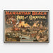 Vintage poster Manhattan Beach Parijs en de Commune — ingelijst kunstwerk aan de muur