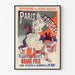 Vintage poster Parijs Koersen Hippodroom Porte Maillot