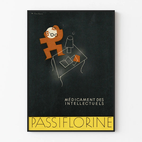 Vintage Poster Passiflorine, het medicijn voor denkers