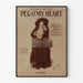 Vintage poster 'Peg O'My Heart' met portret en oude schriftuur