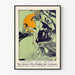 Vintage poster van Queen City Printing Ink Company in oranje, blauw en groen tinten