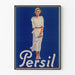 Vintage reclameposter Persil elegante vrouw in wit