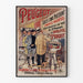 Vintage Peugeot poster Parijs-Nantes wielersucces