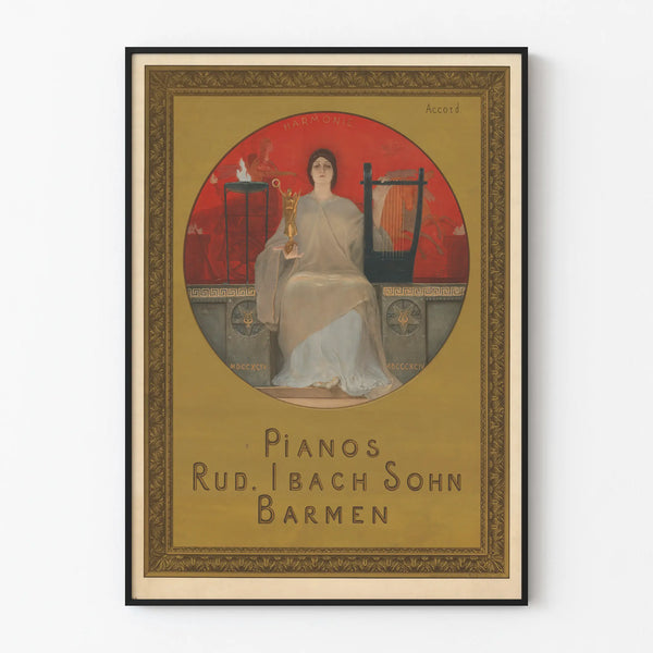 Vintage Poster Pianos Rud. Ibach Sohn Barmen