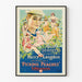 Vintage poster Picking Peaches met Harry Langdon en baders uit de jaren 1920