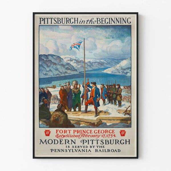 Vintage poster Pittsburgh aan het begin - Historische muurdecoratie