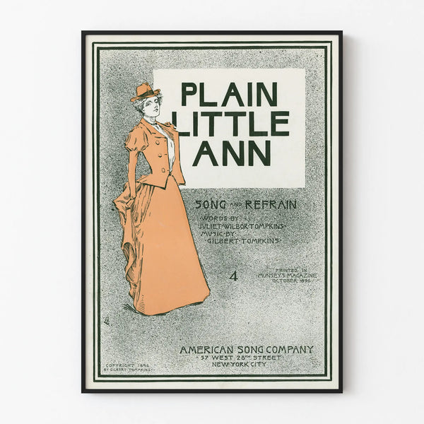 Vintage poster Plain Little Ann in grafische harmonie