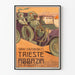 Vintage poster van Trieste Abbazia Autoverhuurservice