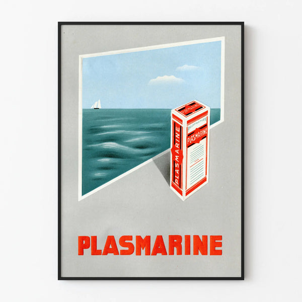 Vintage poster PLASMARINE maritieme wanddecoratie