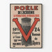 Vintage poster van de Viville-oven met hydraulische sluiting van de Academie