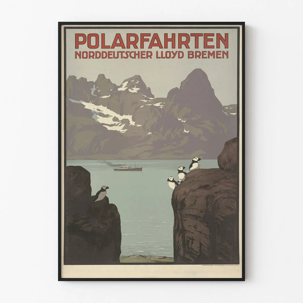Vintage poster Polarfahrten Norddeutscher Lloyd Bremen - Maritieme wanddecoratie