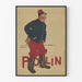 Vintage poster van Polin met soldaat in blauw en rood uniform