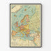 Vintage kaart van Europa politieke poster