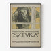 Politieke kunstposter "SZTVKA" vintage tentoonstelling