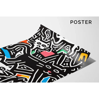 Pop Art Affiche - Gestileerde Katten