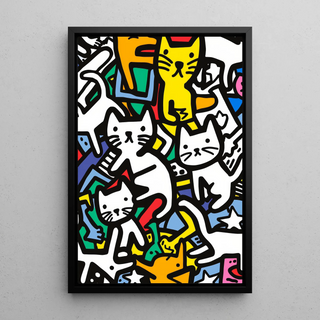 Pop Art Affiche - Dans van de Felinen
