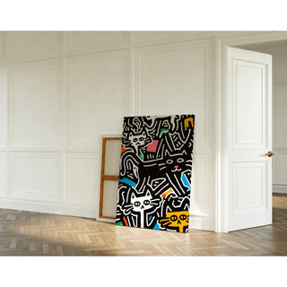 Pop Art Affiche - Gestileerde Katten