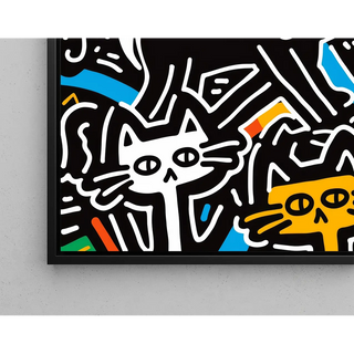 Pop Art Affiche - Gestileerde Katten