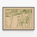 Vintage poster posters in miniature retrostijl — ingelijst kunstwerk aan de muur
