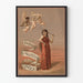 Vintage poster Prang's Valentine Cards met vrouw en engelen