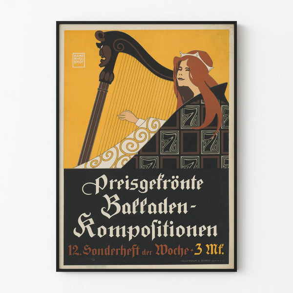 Vintage poster Prijs van de Wandelingen Artistieke compositie