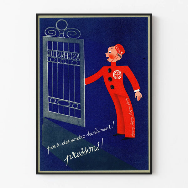 Vintage reclameposter Lactobyl rood en blauw