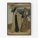 Decoratief poster van prinses en hofdame in middeleeuwse kleding