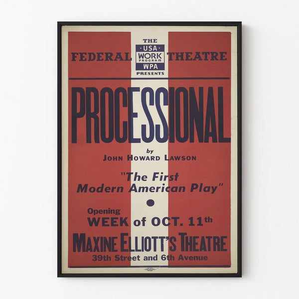 Vintage processieposter - Amerikaans federaal theater