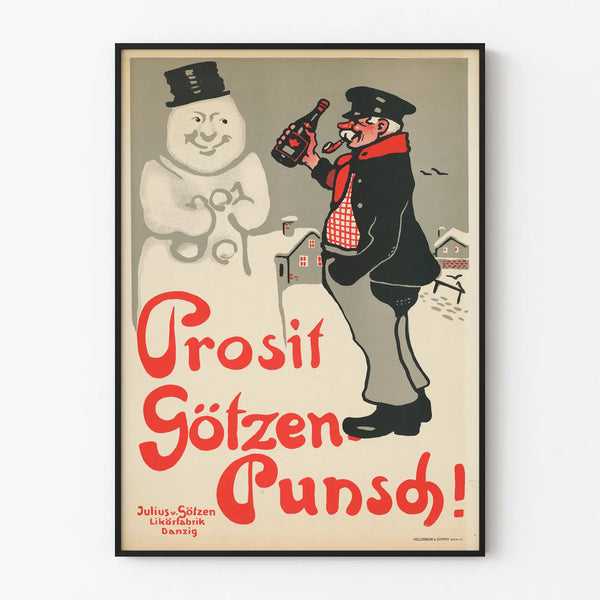 Vintage poster Prosit Götzen Punsch voor wanddecoratie
