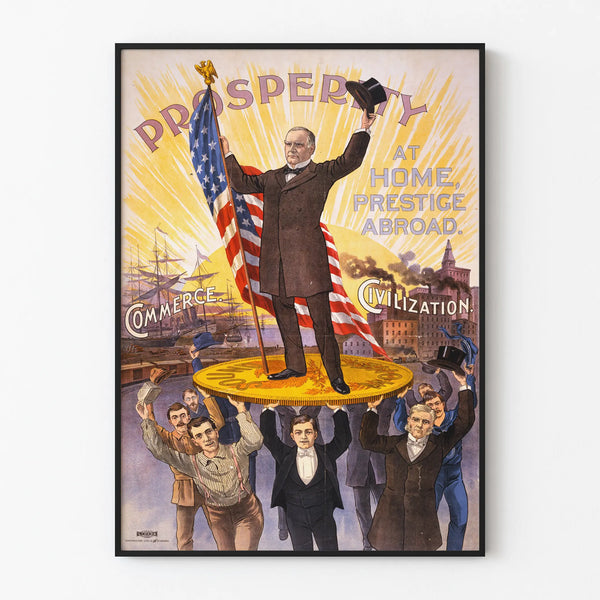 Vintage Poster Welvaart Thuis Prestige Overzee - Historische Muurdecoratie