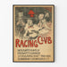 Vintage poster van de Racing Club wielerwedstrijd in Straatsburg 1898