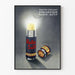 Vintage poster Radio Salil - Radio-actieve pijnstift met potlood