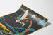 Vintage poster Hindernis Regenbogen met vliegtuig en regenboog