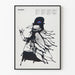 Poster Revolutie Zwart Silhouet Abstract