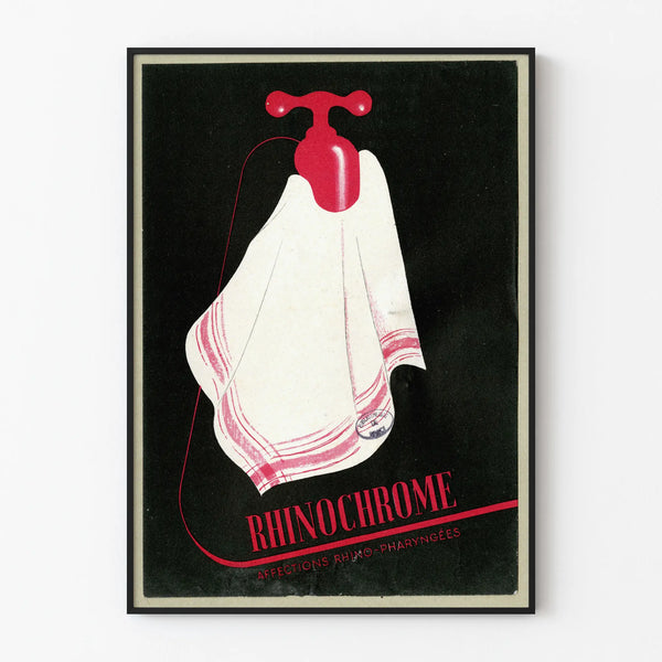 Vintage Poster Rhinocolore - Retro Medische Muurdecoratie