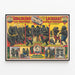 Vintage poster of Ringling Bros - Elephants performers Lockhart in show — framed artwork on a wall