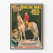Vintage poster Ringling Bros - De zilveren koning paard gereden door John O'Brien