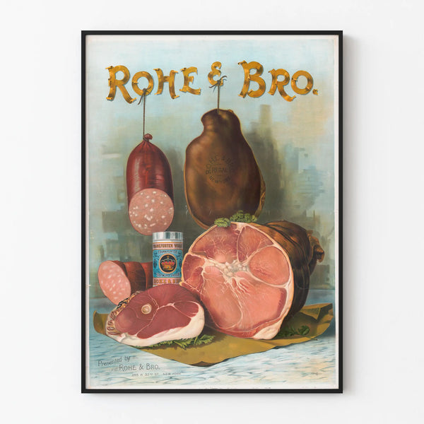 Vintage Poster Rohe & Bro. Charcuterie Fine