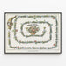 Vintage Game of the Goose Floral Poster Rozenspel — framed artwork on a wall