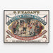 Decoratieve poster Old Rip Van Winkle Whiskey S.F. Eagan’s Buffalo — ingelijst kunstwerk aan de muur