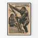 Vintage poster van levende gorilla's - Dierenmuurdecoratie