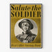 Vintage militair poster Salute the Soldier - Retro muurdecoratie