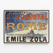Vintage poster Le Journal commencera Rome door Émile Zola — ingelijst kunstwerk aan de muur
