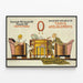 Vintage Poster for the Annual Carpet and Furniture Exhibition — framed artwork on a wall