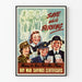 Vintage propagandaposter « Bespaar terwijl u dient »
