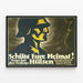 Vintage poster Schutz Eure Heimat - Poster voor Duitse militaire propaganda — ingelijst kunstwerk aan de muur