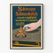 Vintage poster Schwapp Schnuckdich voor directe ontsteking van gasfornuis en lamp