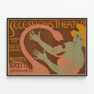 Poster Secession Theater Alexanderplatz - Vintage Wall Decoration — framed artwork on a wall